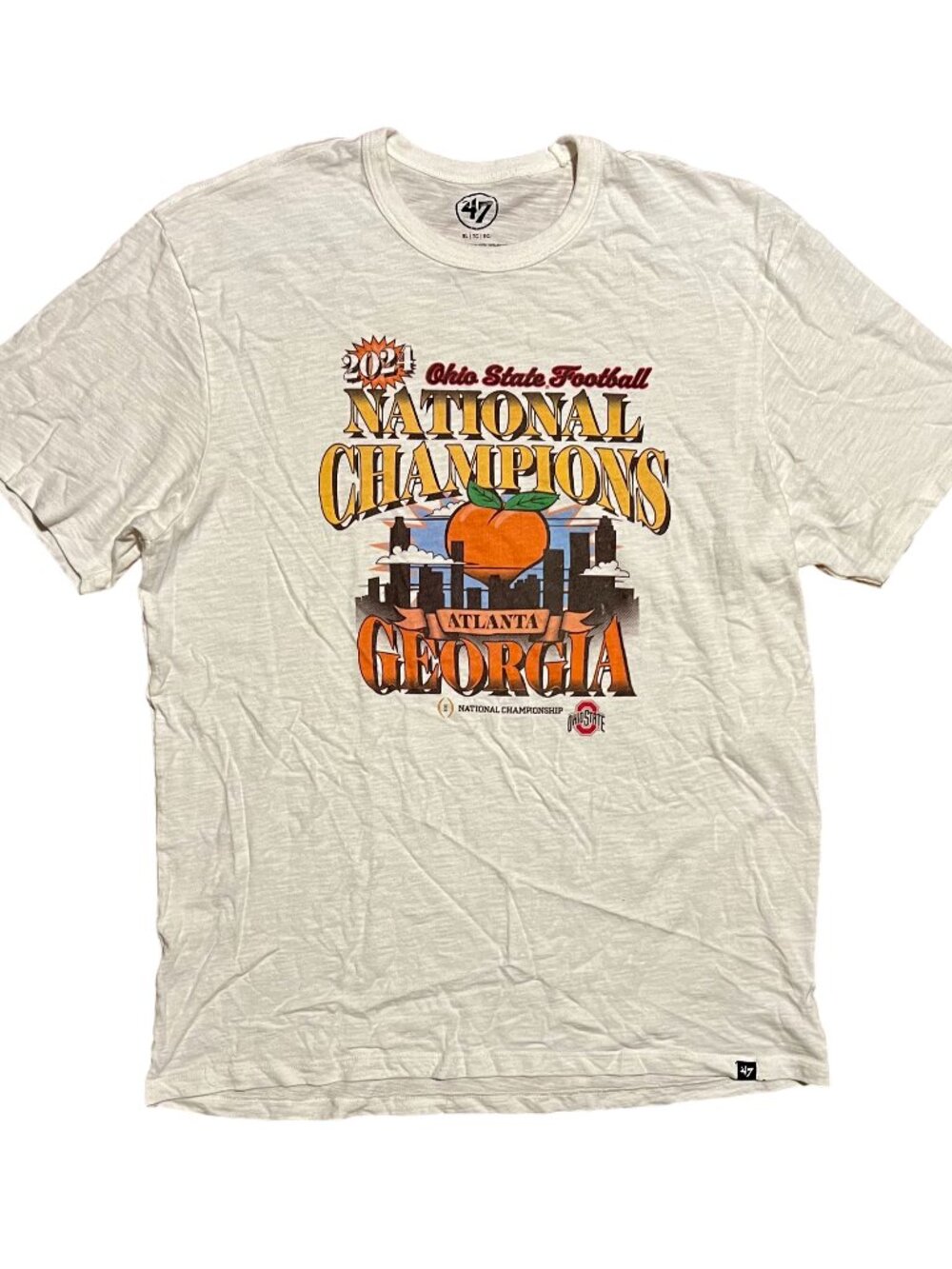 Ohio State Buckeyes 2024 National Champions 47 Brand T-Shirt, Men's XL